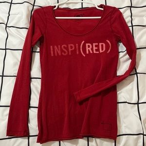 Red long sleeve t shirt